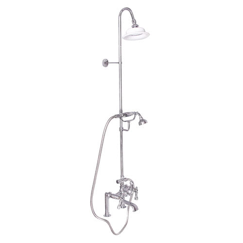Tub Filler with Diverter Hand-Held Shower and Riser