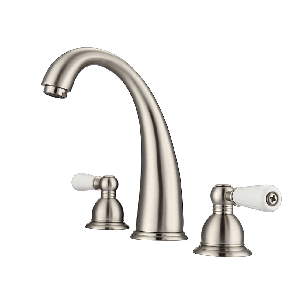 Maddox Widespread Lavatory Faucet with Porcelain Lever Handles