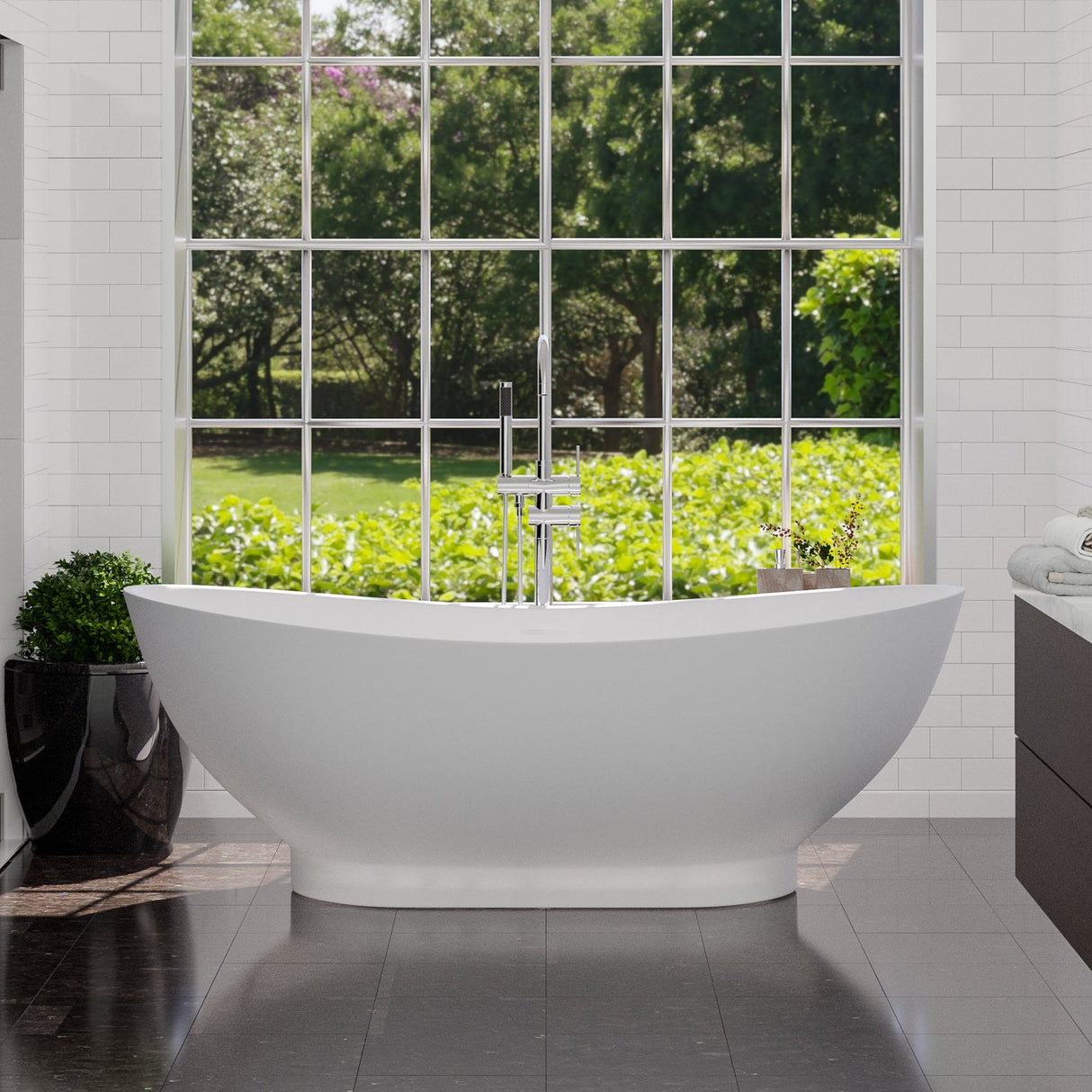 Julianna 71" BARstone Double Slipper Tub