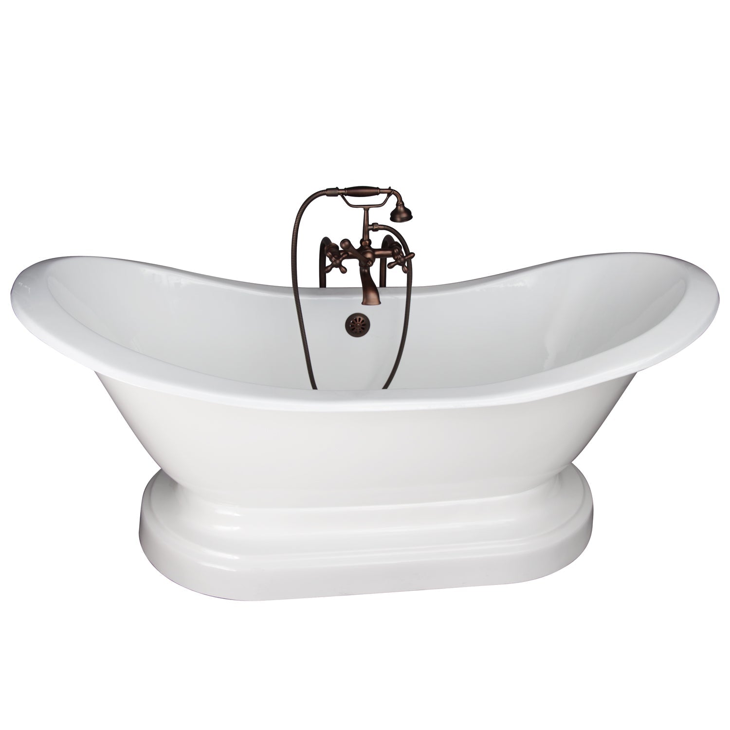 Marshall 72″ Cast Iron Double Slipper Tub Kit – Oil Rubbed Bronze Accessories