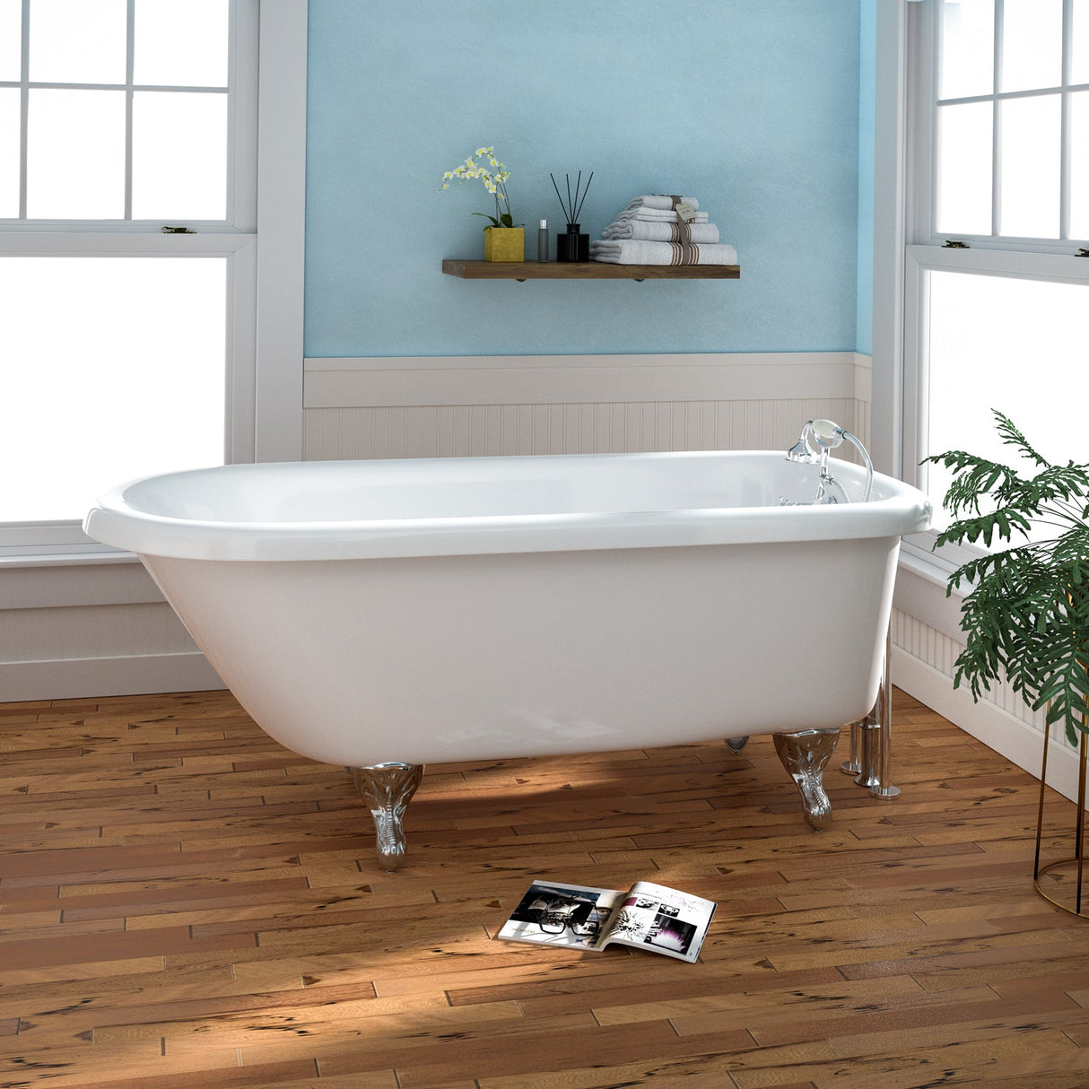 Asia 67" Acrylic Roll Top Tub