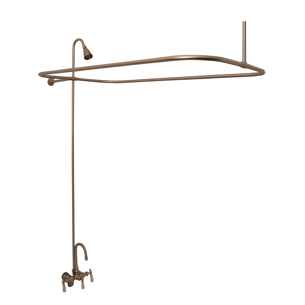 Anthea 60″ Acrylic Roll Top Tub Kit in Bisque – Brushed Nickel Accessories