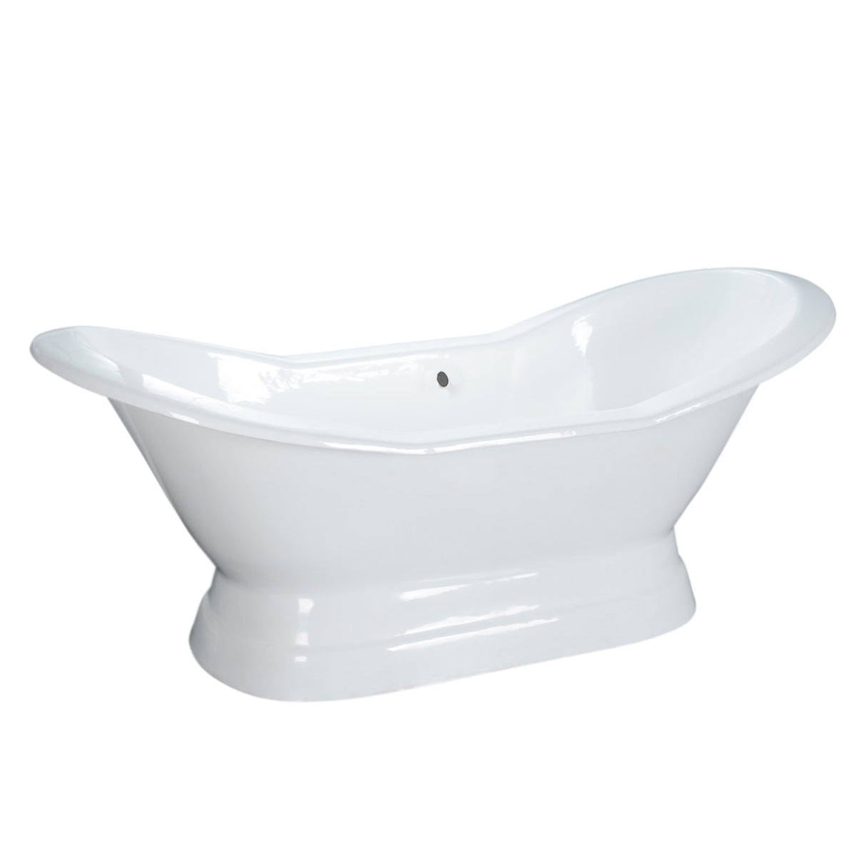 Maren 61" Cast Iron Double Slipper Tub on Base