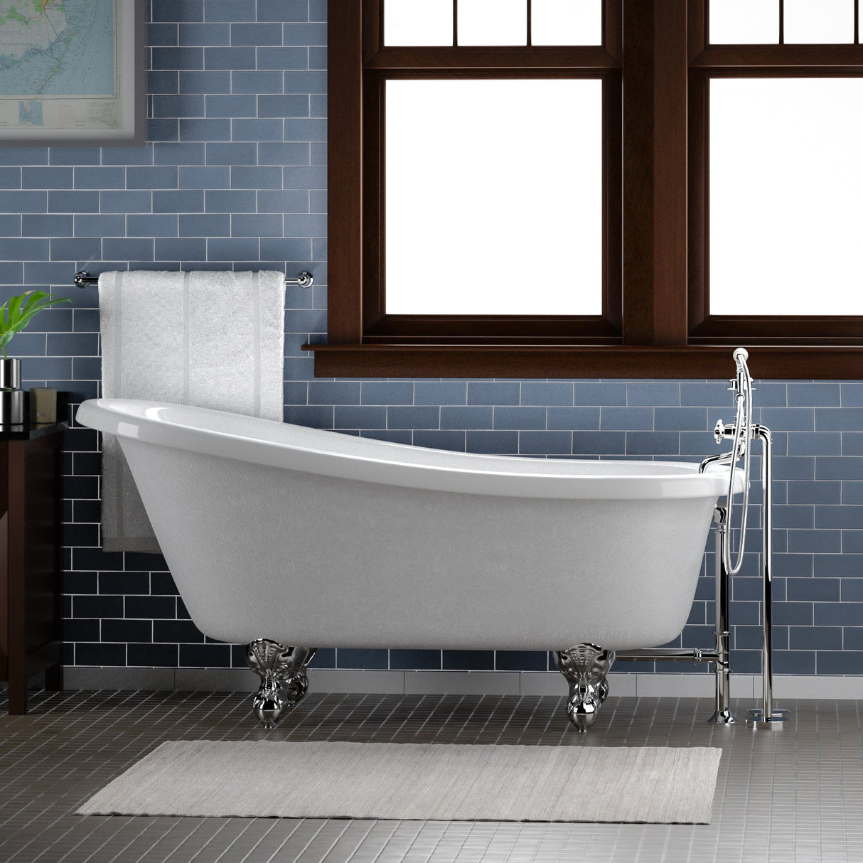 Imogene 67" Acrylic Slipper Tub