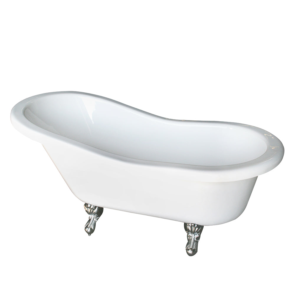 Fillmore 60" Double Acrylic Slipper Tub