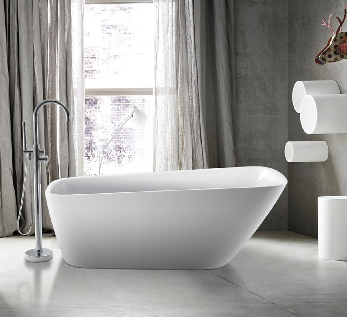 Marakesh 68" Acrylic Slipper Tub