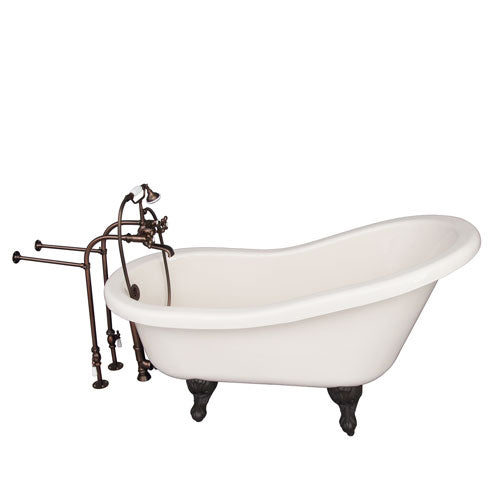 Fillmore 60″ Acrylic Slipper Tub Kit in Bisque – Oil Rubbed Bronze Accessories