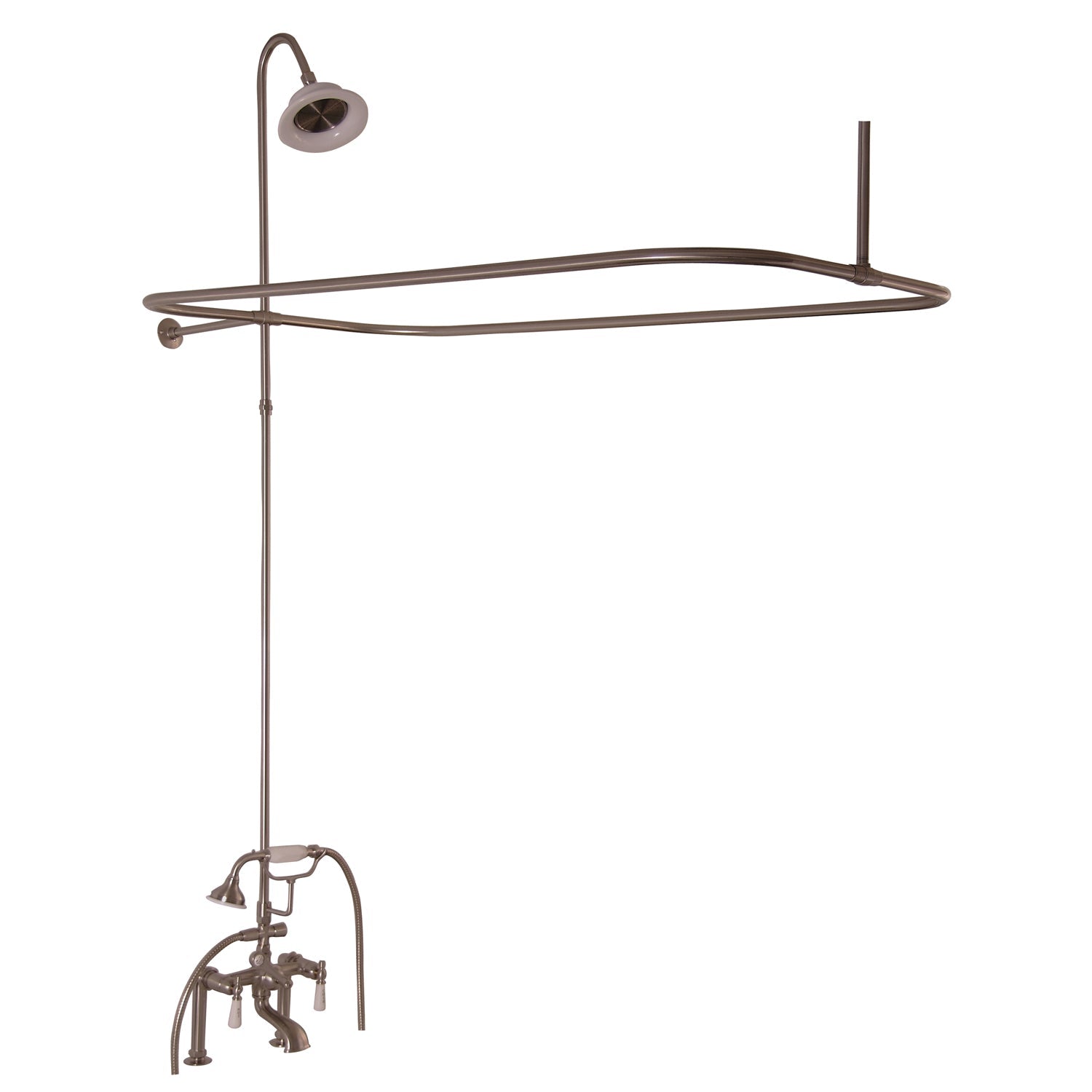 Icarus 67″ Cast Iron Slipper Tub Kit – Brushed Nickel Accessories