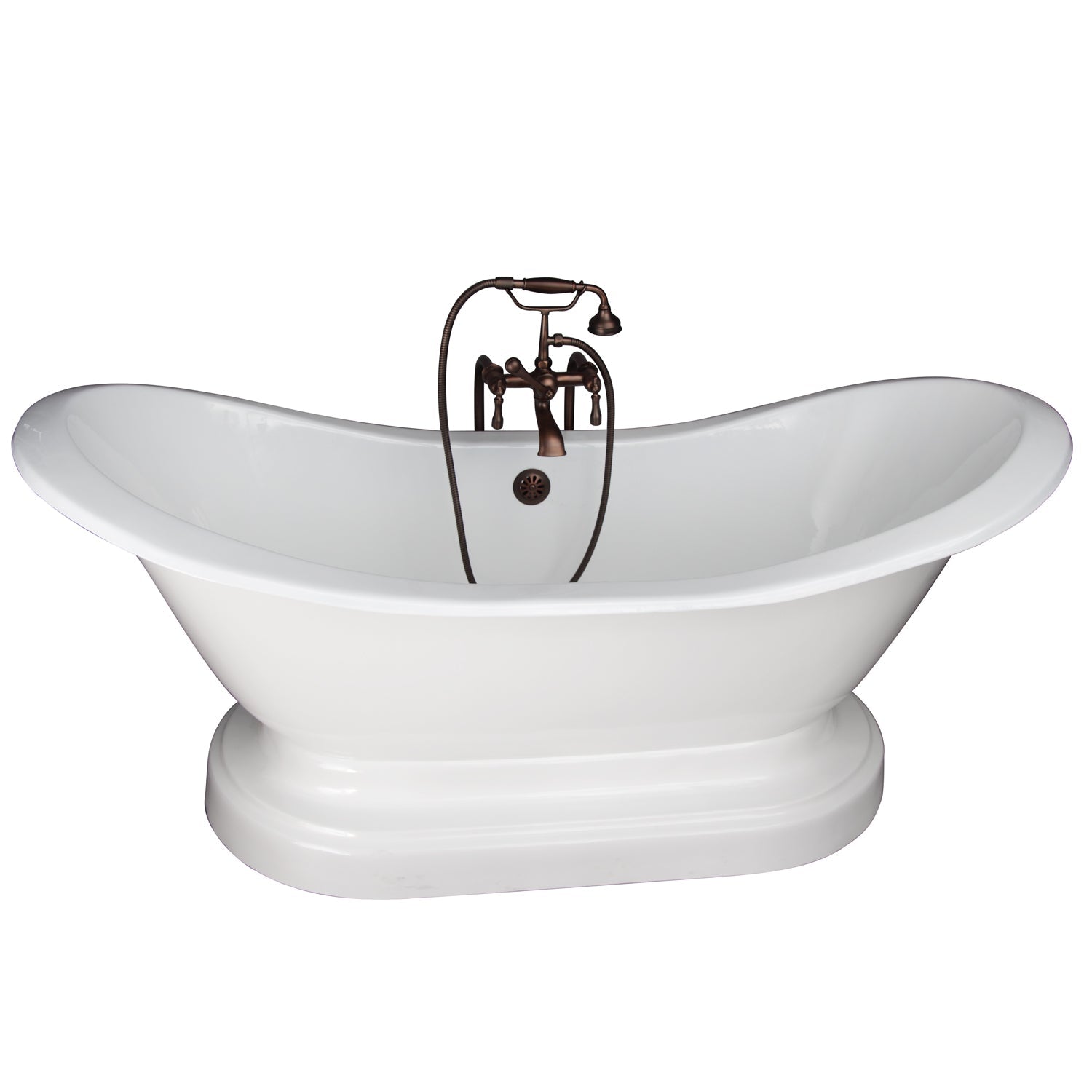 Marshall 72" Cast Iron Double Slipper Tub Kit-Oil Rubbed Bronze Accessories