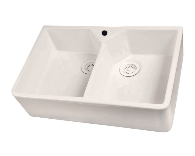 Jolie Double Bowl Fireclay Apron-Front Sink
