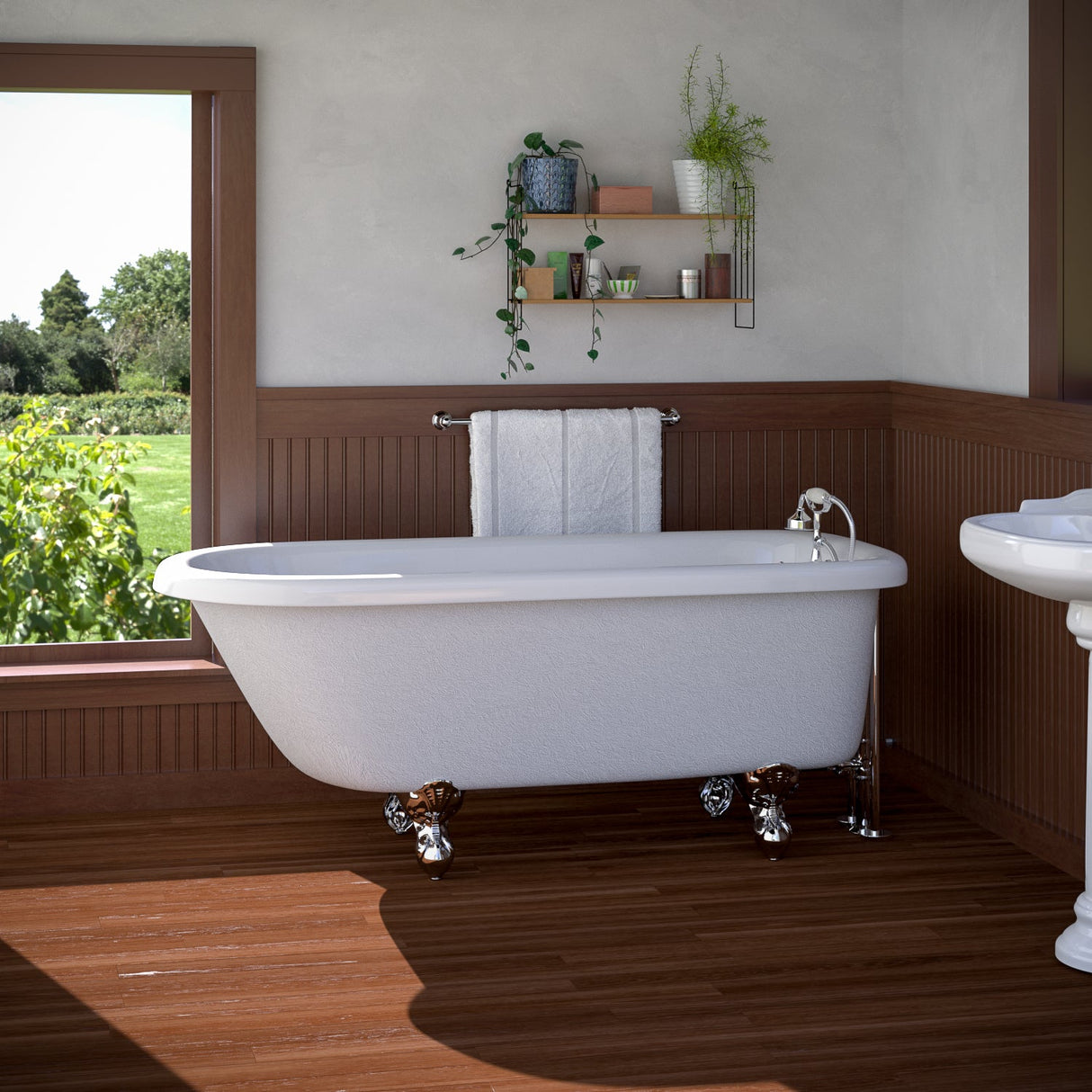 Atlin 67" Acrylic Roll Top Tub