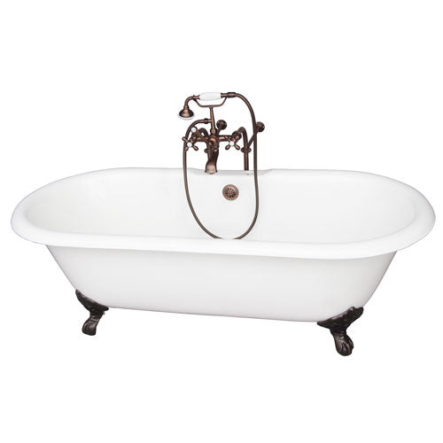 Duet 67″ Cast Iron Double Roll Top Tub Kit – Oil Rubbed Bronze Accessories