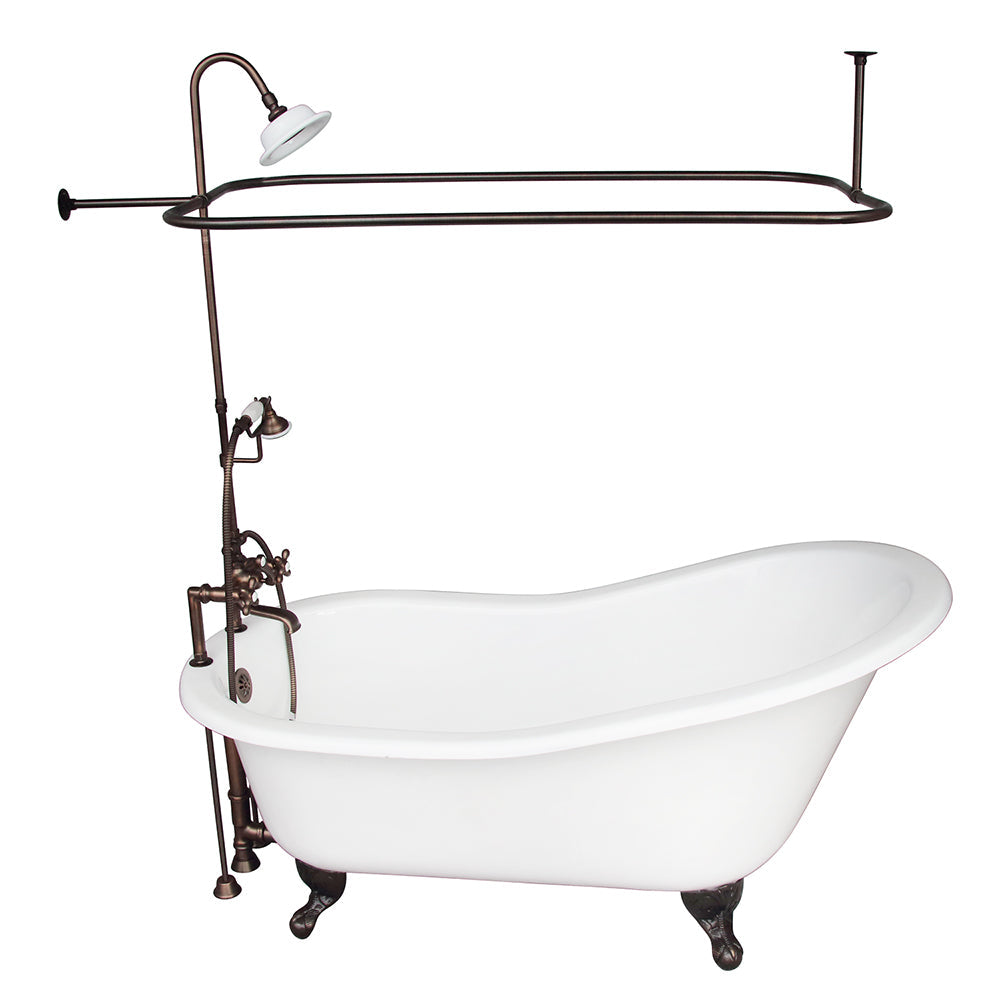 Icarus 67″ Cast Iron Slipper Tub Kit – Oil Rubbed Bronze Accessories