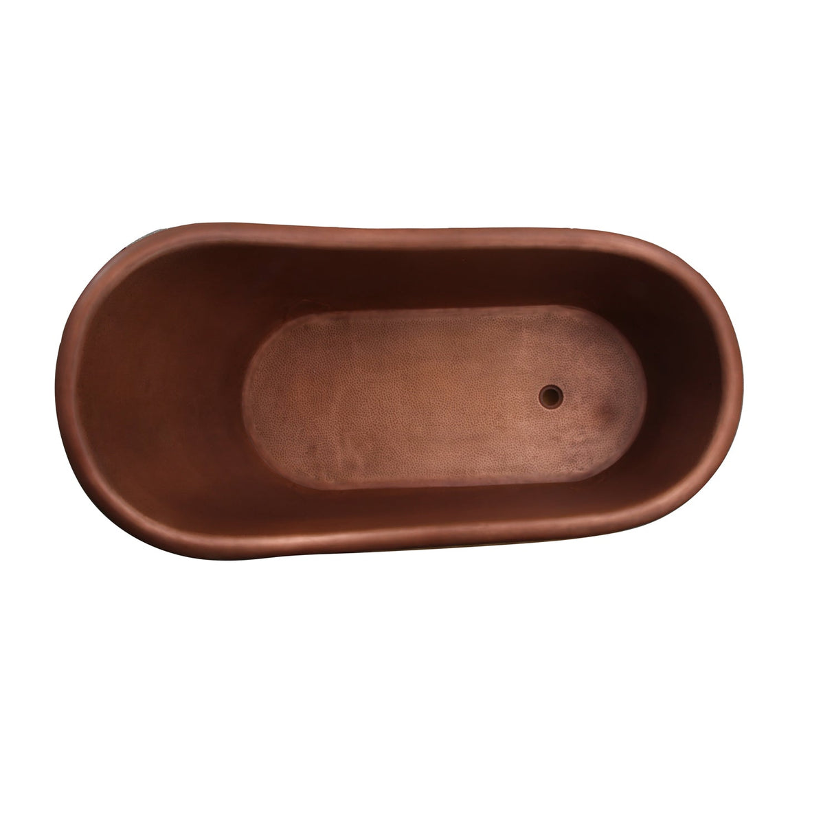Lawson 66" Copper Slipper Tub with Brass Feet