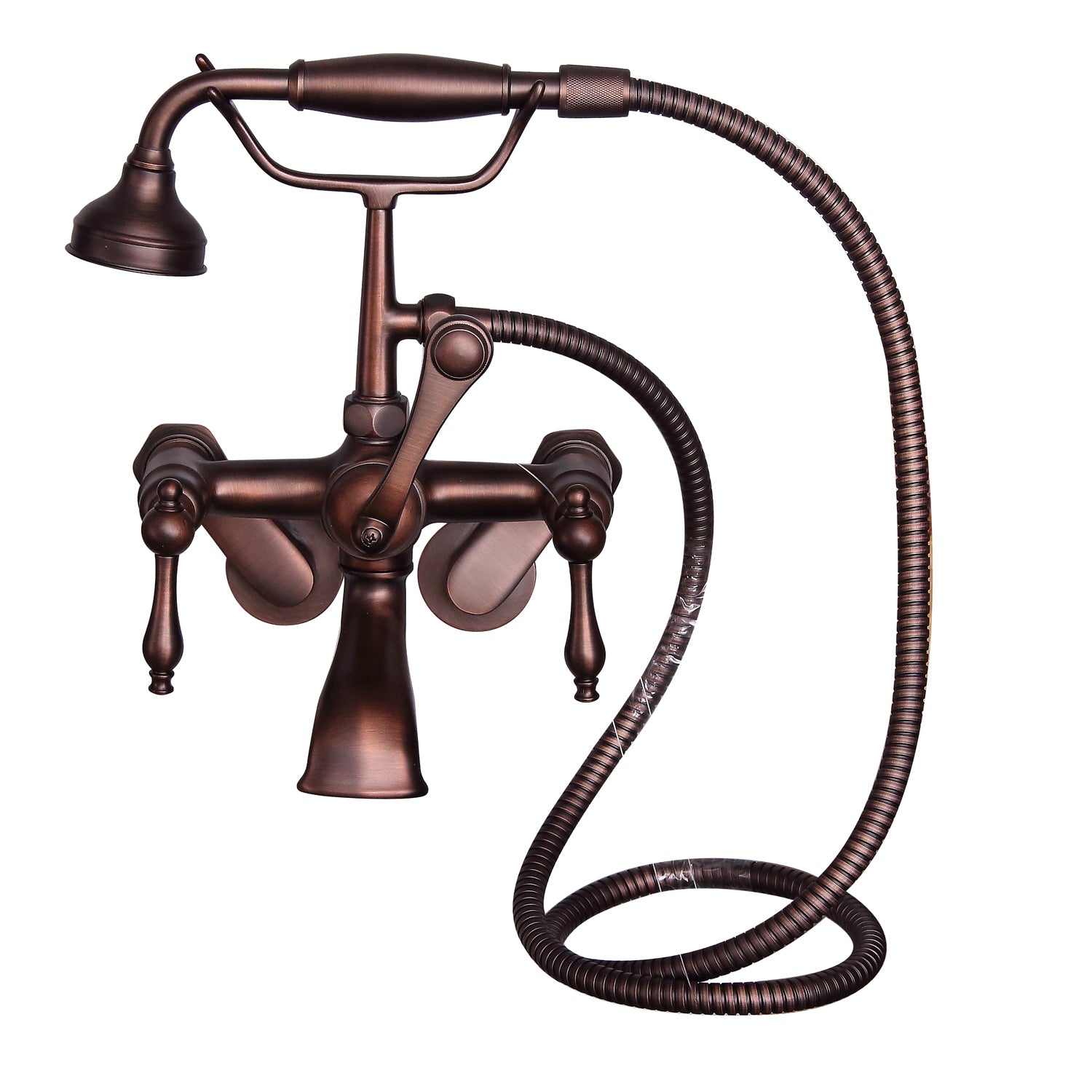 Columbus 61" Cast Iron Double Roll Top Tub Kit-Oil Rubbed Bronze Accessories