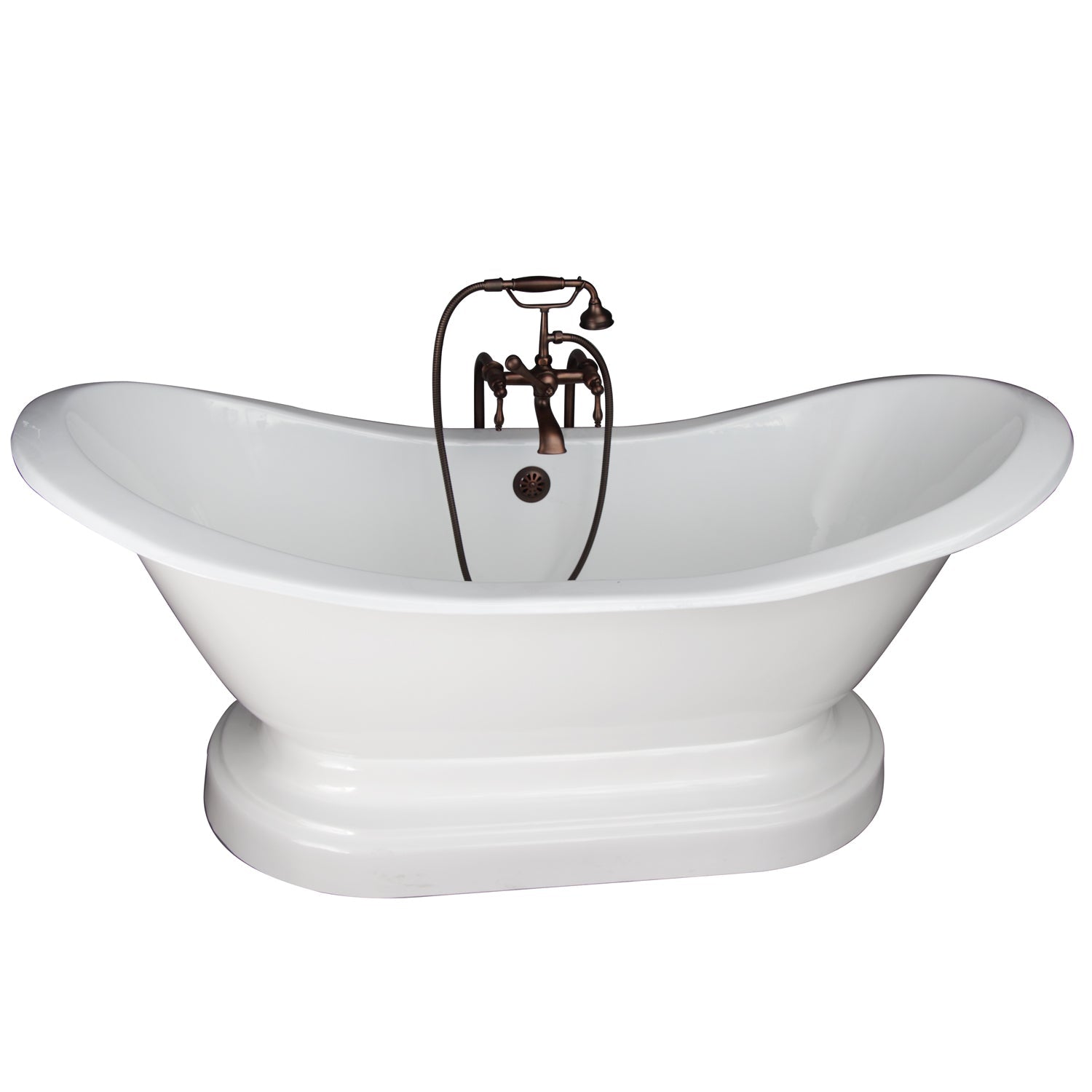 Marshall 72″ Cast Iron Double Slipper Tub Kit –Oil Rubbed Bronze Accessories