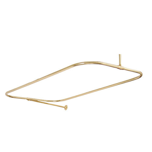 24" Rectangular Shower Rod with Supports