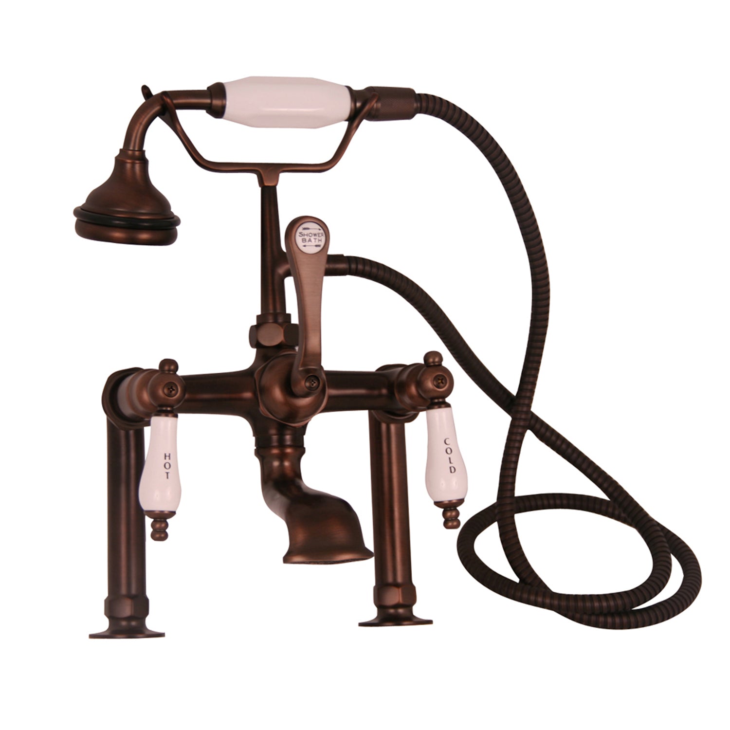 Cadmus 67″ Cast Iron Roll Top Tub Kit – Oil Rubbed Bronze Accessories