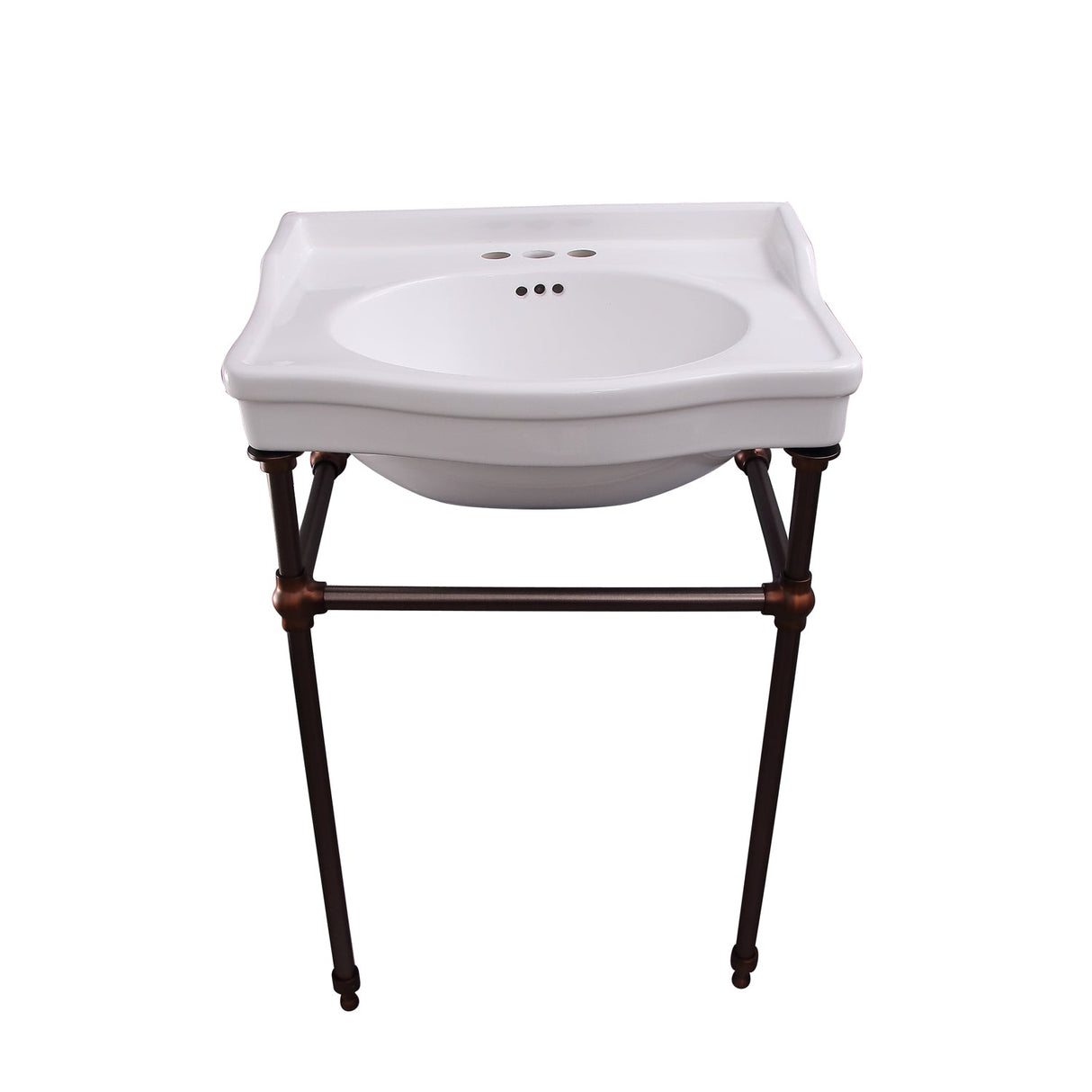 Ensal 30″ Console with Brass Stand