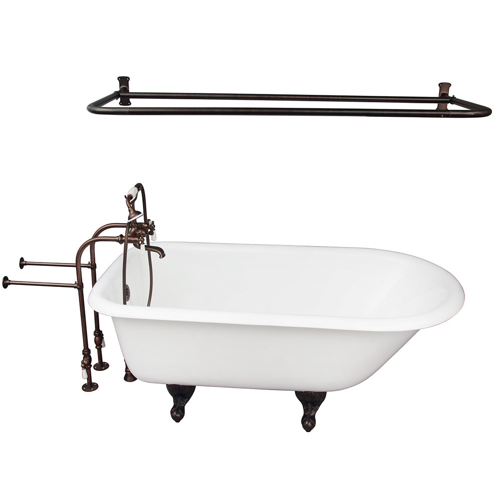 Brocton 65″ Cast Iron Roll Top Tub Kit – Oil Rubbed Bronze Accessories