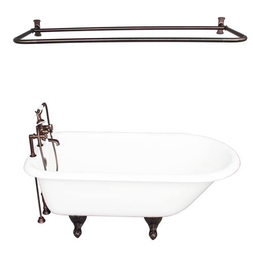 Beecher 60″ Cast Iron Roll Top Tub Kit – Oil Rubbed Bronze Accessories