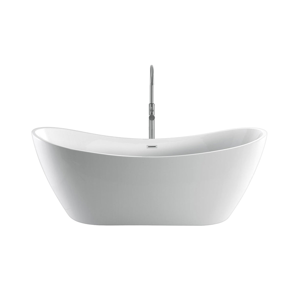 Nyx 72" Acrylic Double Slipper Tub with Integral Drain and Overflow