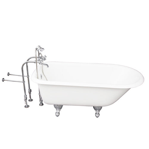 Bartlett 60″ Cast Iron Roll Top Tub Kit – Polished Chrome Accessories