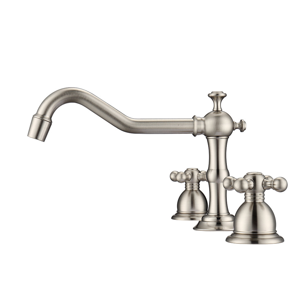 Roma Widespread Lavatory Faucet with Metal Cross Handles