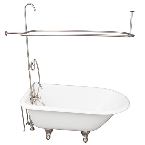 Antonio 55″ Cast Iron Roll Top Tub Kit – Brushed Nickel Accessories