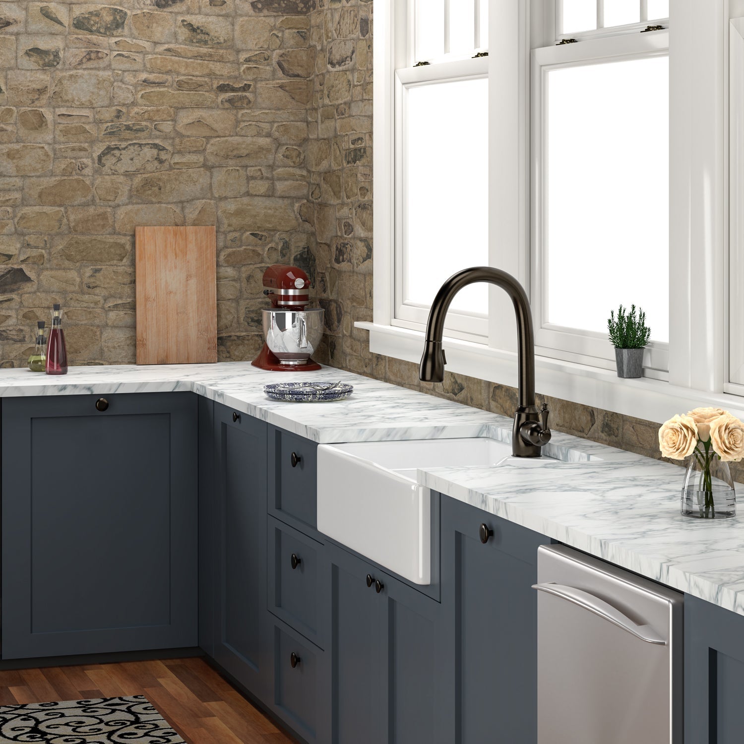 Jolie Double Bowl Fireclay Apron-Front Sink