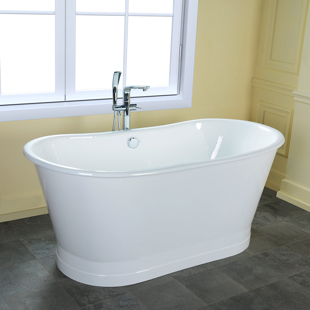 Wakely 68" Extra Wide Cast Iron Bateau Tub