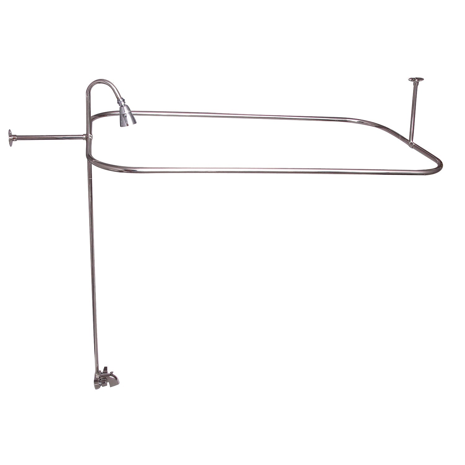Brocton 65″ Cast Iron Roll Top Tub Kit – Polished Nickel Accessories