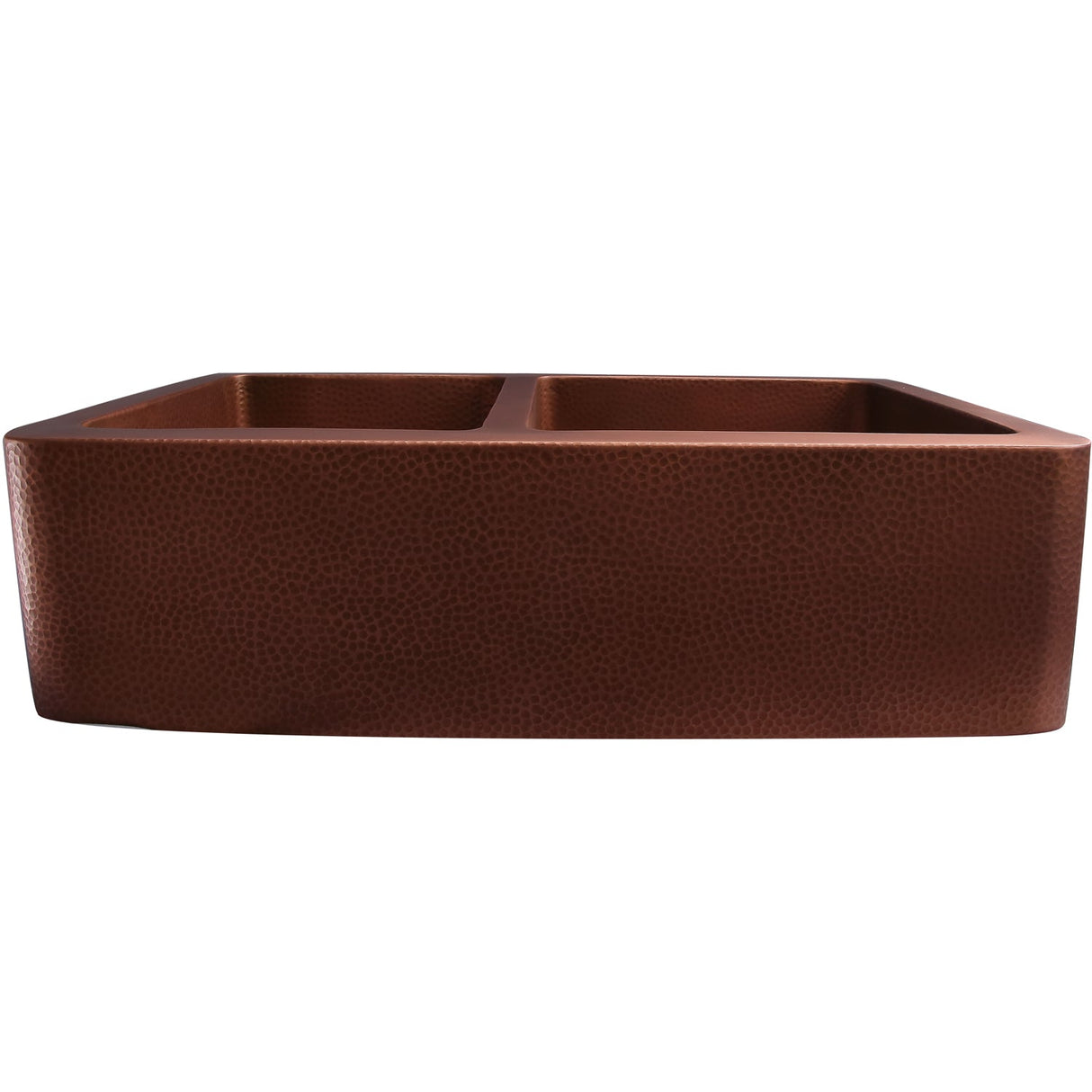 33" Perla Double Bowl Copper Apron-Front Sink