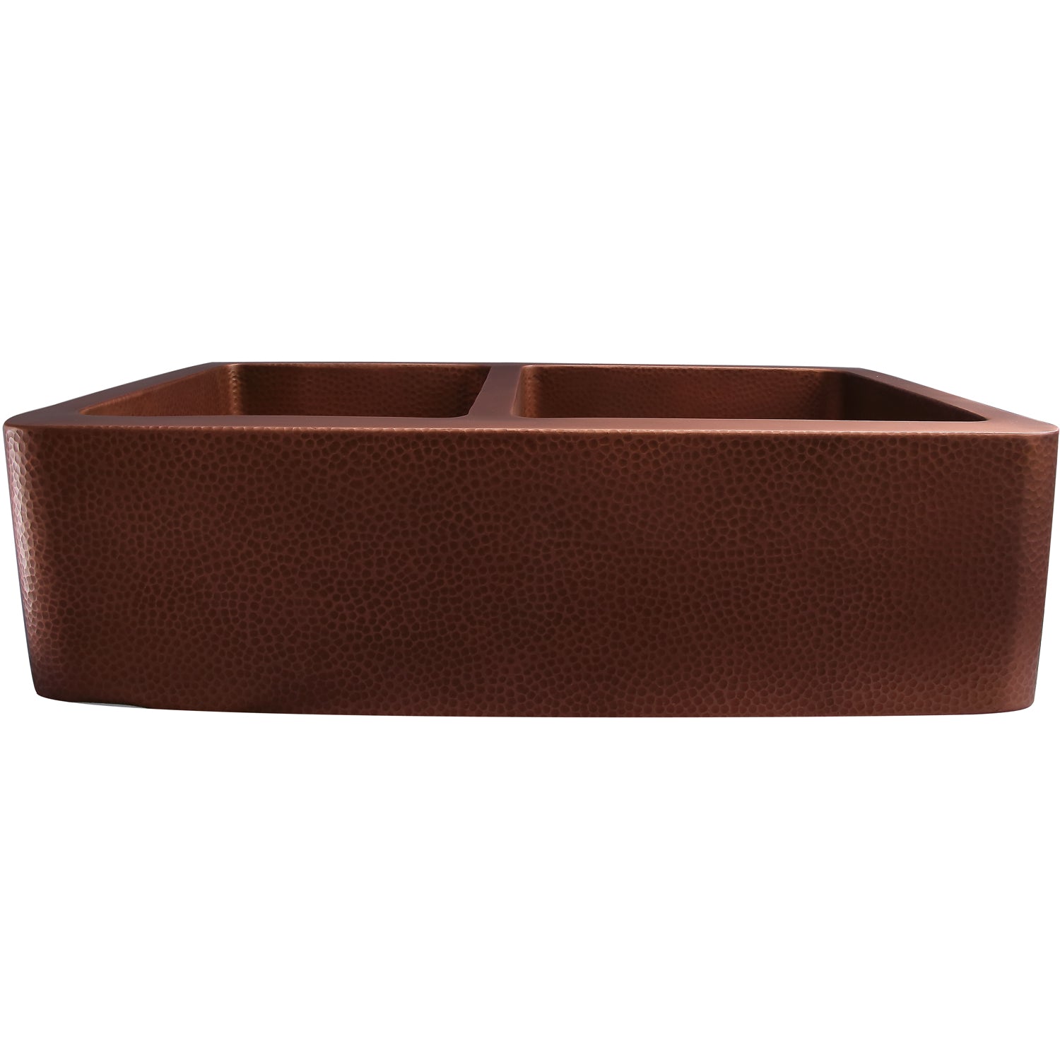 33" Perla Double Bowl Copper Apron-Front Sink