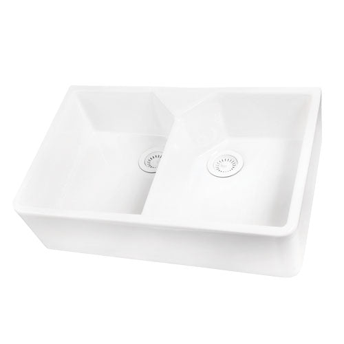 Jolie Double Bowl Fireclay Apron-Front Sink