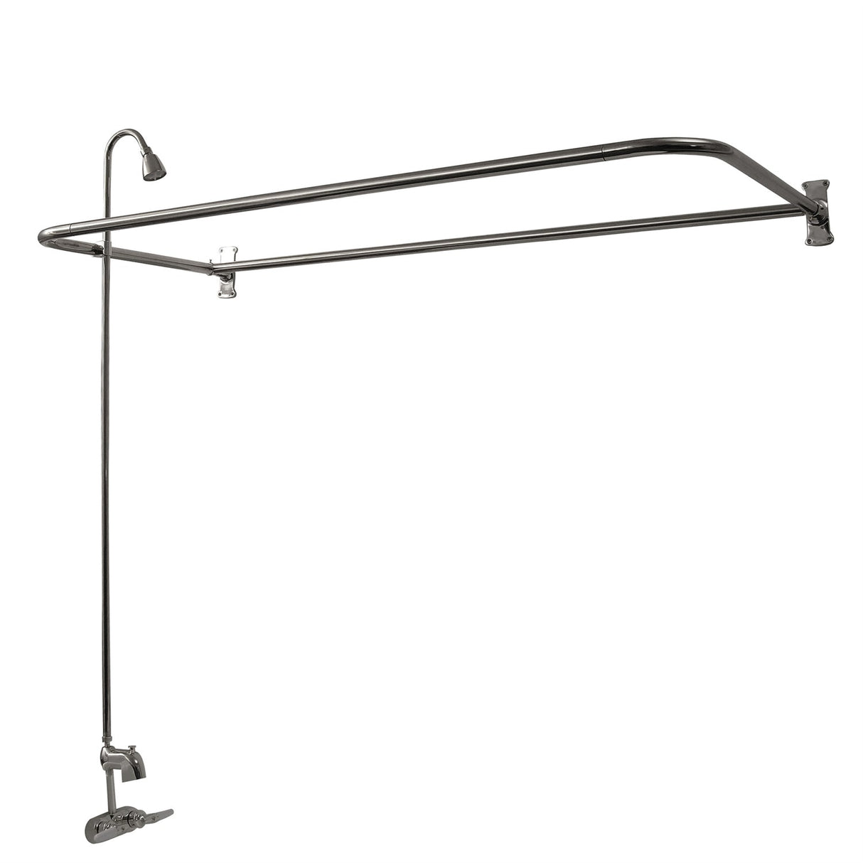 Andover 60″ Acrylic Roll Top Tub Kit in Bisque – Polished Chrome Accessories