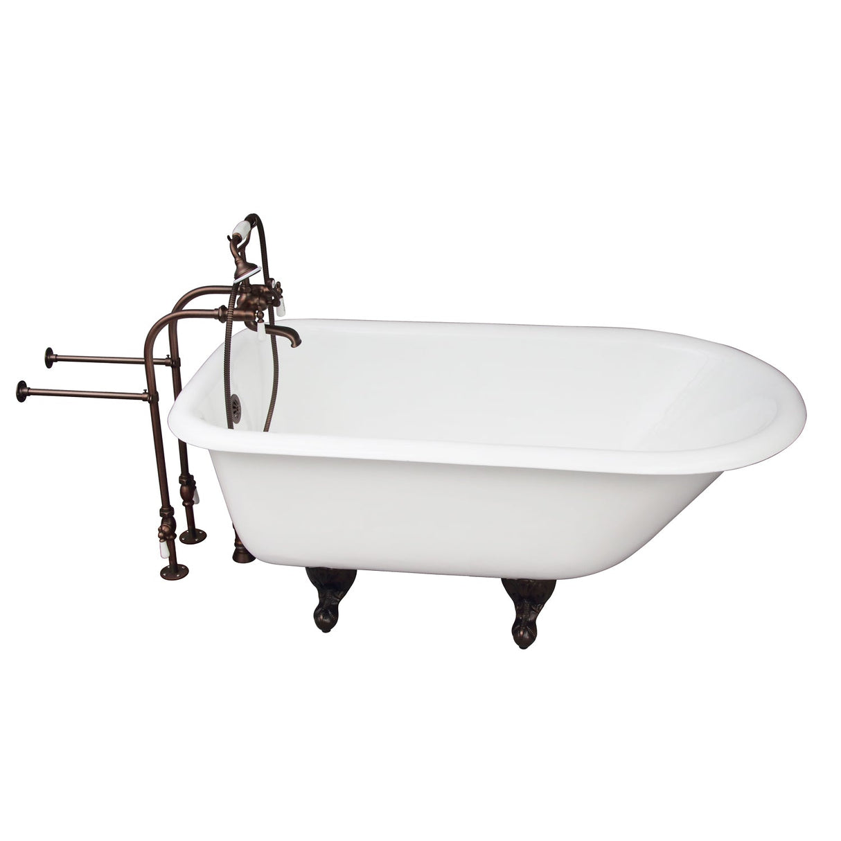 Antonio 55″ Cast Iron Roll Top Tub Kit – Oil Rubbed Bronze Accessories