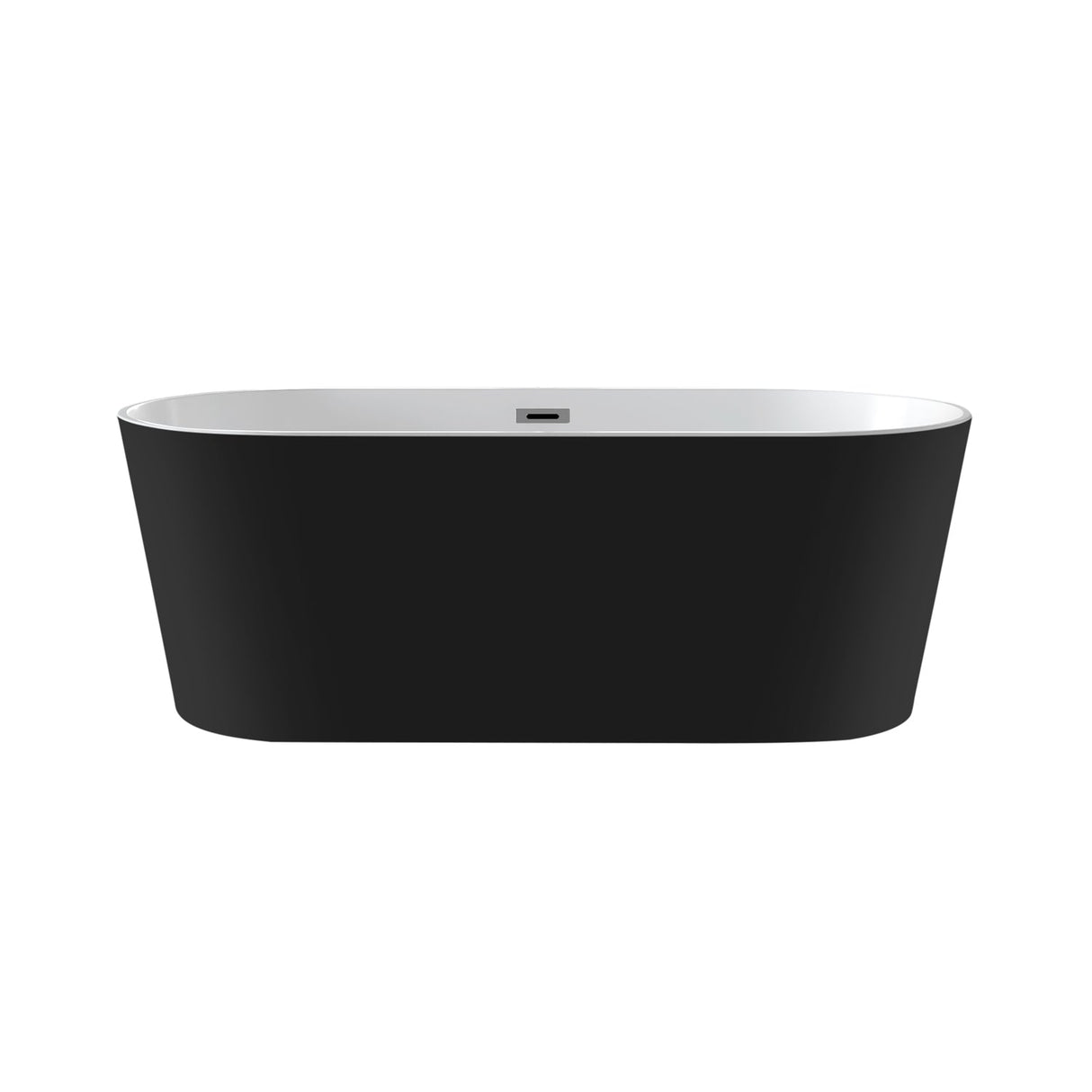 Patrick 67" Acrylic Tub with Integrated Drain and Overflow In Matte Black