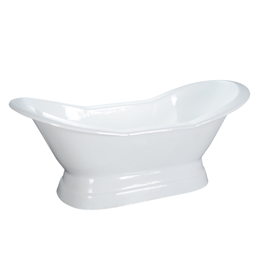 Oxnard 72" Cast Iron Double Slipper Tub on Base