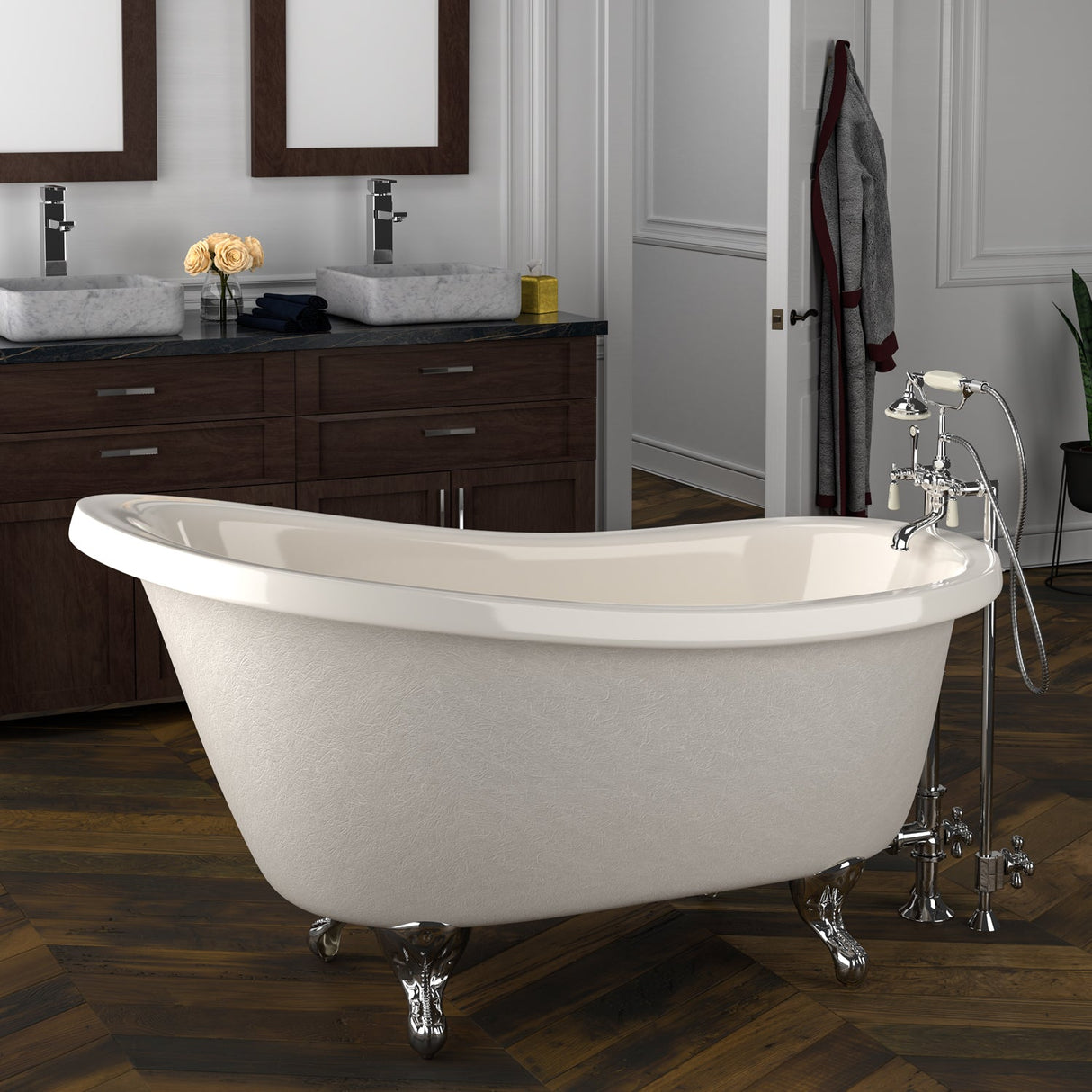 Estelle 60" Acrylic Slipper Tub