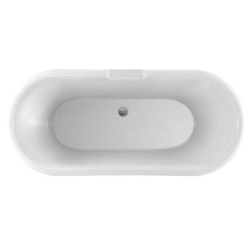 Claudia 67" Acrylic Double Roll Top Tub