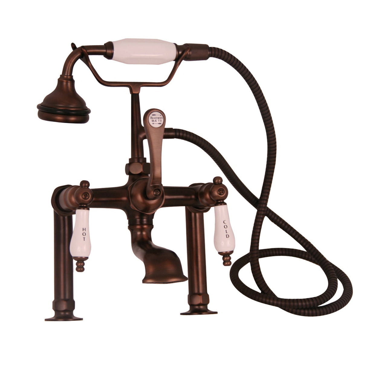 Duet 67″ Cast Iron Double Roll Top Tub Kit – Oil Rubbed Bronze Accessories