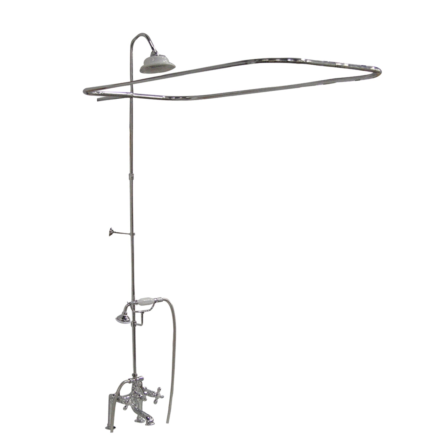 Cadmus 67″ Cast Iron Roll Top Tub Kit – Polished Chrome Accessories