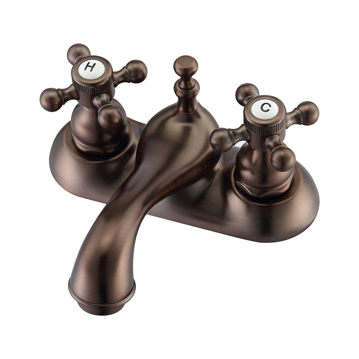Donata 4" Centerset Lavatory Faucet with Button Cross Handles