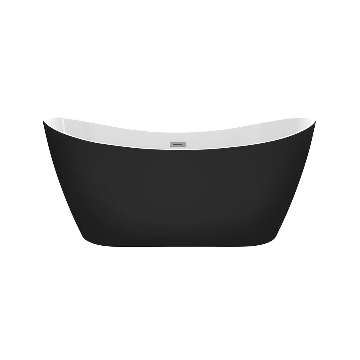 Nairobi 67" Acrylic Double Slipper Tub in Matte Black