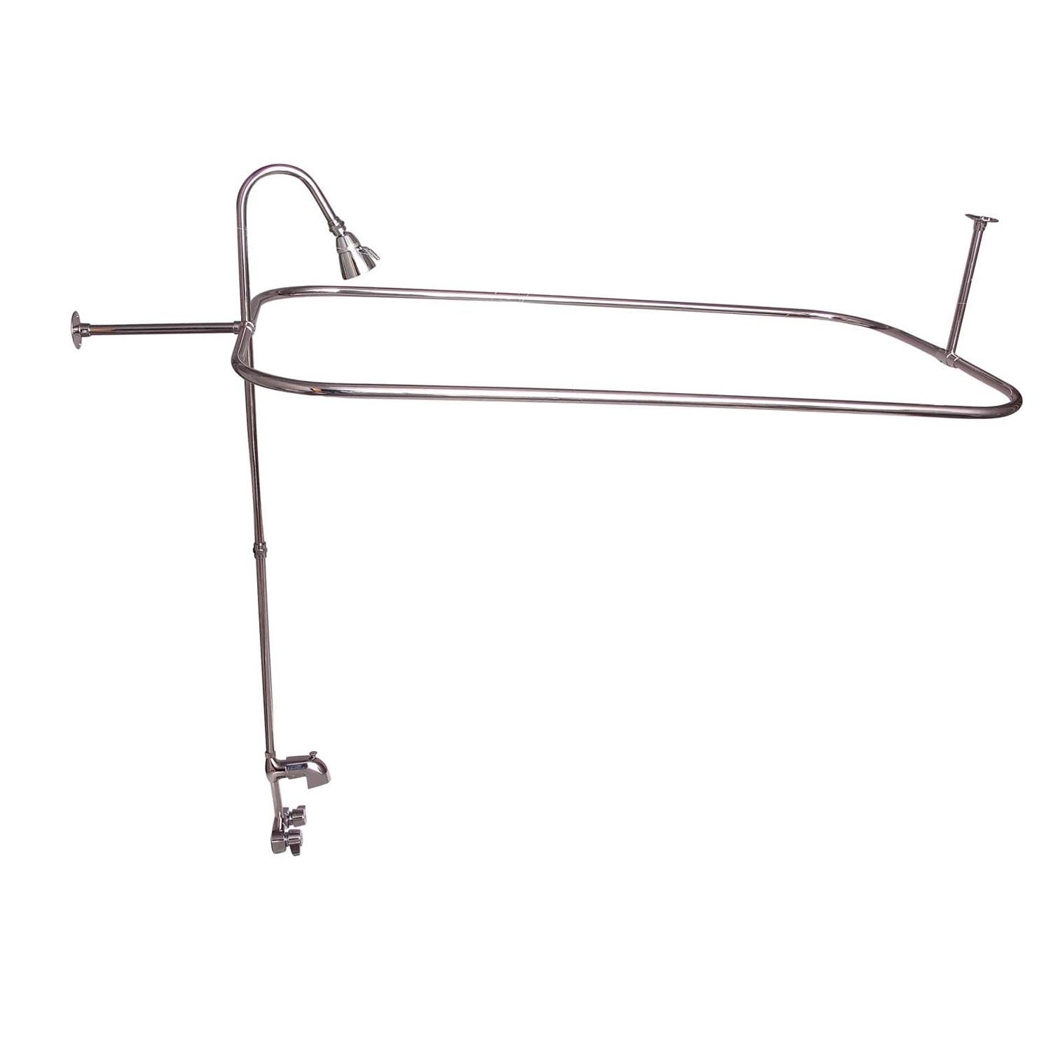 Antonio 55" Cast Iron Roll Top Tub Kit-Polished Nickel Accessories
