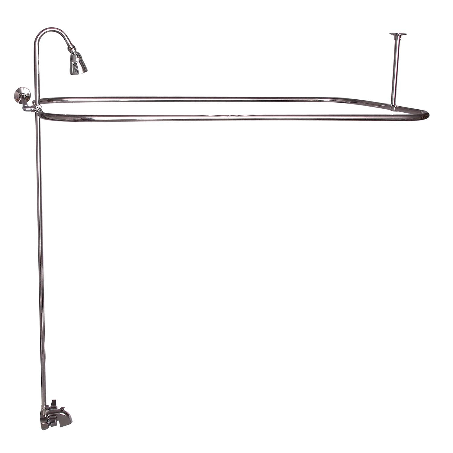 Brocton 65″ Cast Iron Roll Top Tub Kit – Polished Nickel Accessories