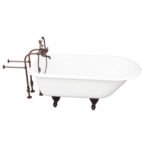 Bartlett 60″ Cast Iron Roll Top Tub Kit – Oil Rubbed Bronze Accessories