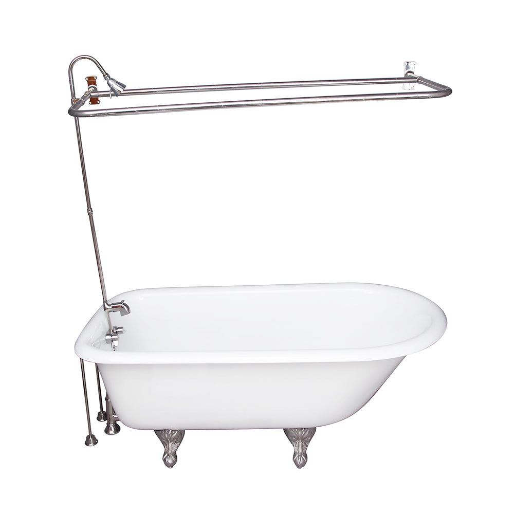 Antonio 55″ Cast Iron Roll Top Tub Kit – Polished Chrome Accessories