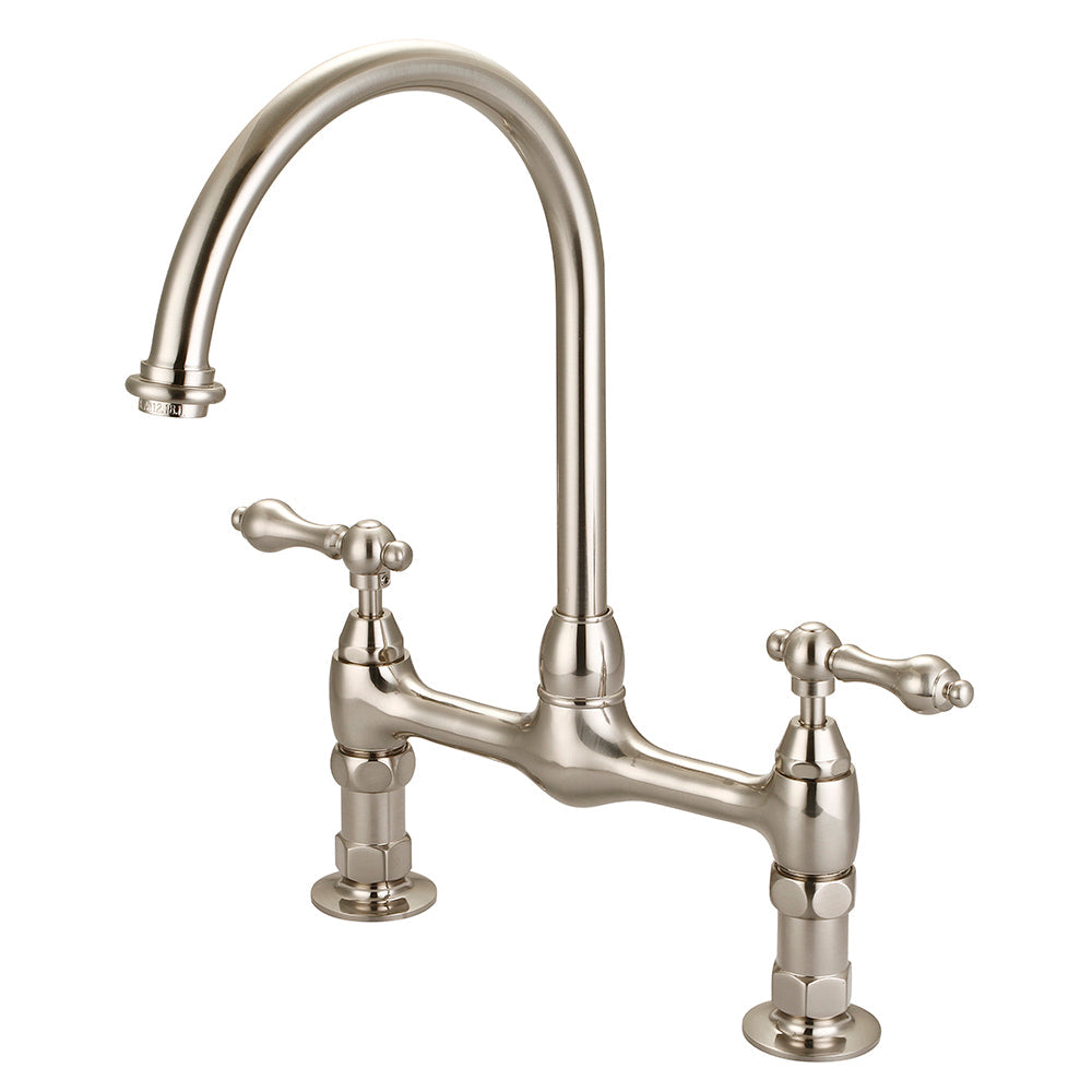 Harding Kitchen Bridge Faucet with Metal Lever Handles